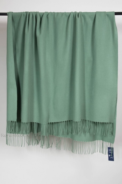 Кашемировый плед бирюзовый мятный 130х170 120-16