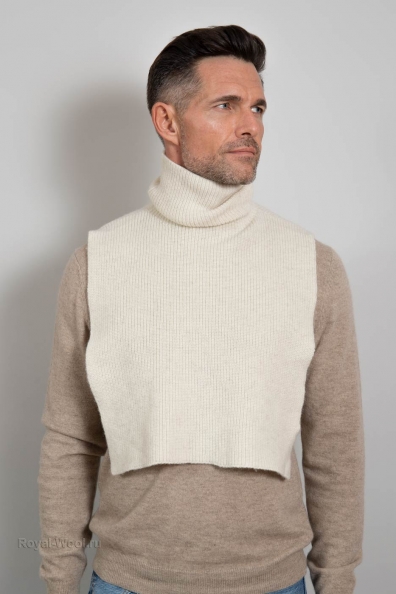 Манишка воротник из овечьей шерсти 096-3-М-1