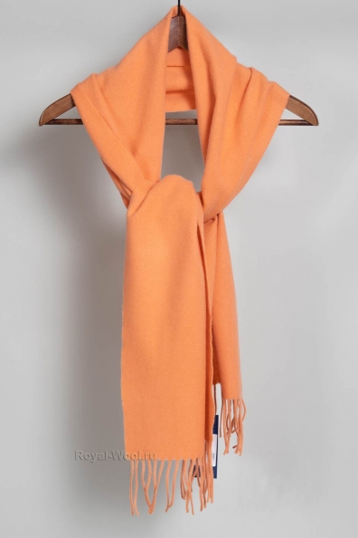 Шарф кашемировый персиковый оранжевый 760-57