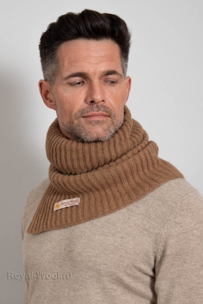 Воротник вязаный из верблюжьей шерсти 096-4-9