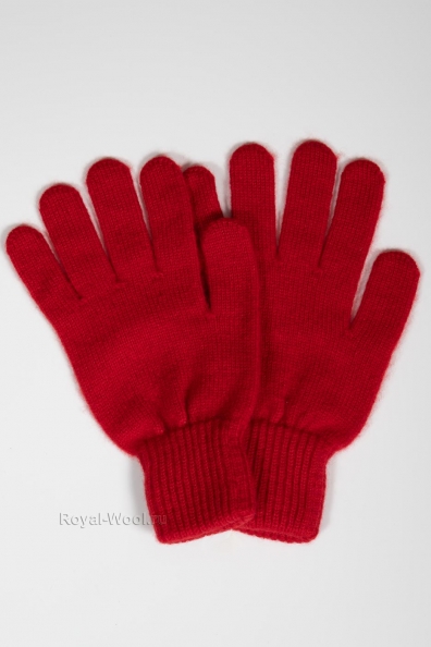 Перчатки кашемировые женские красные 106-7-18