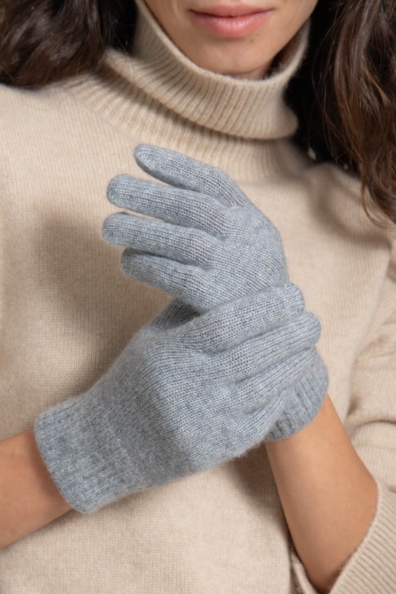 Перчатки кашемировые женские серые 106-7-17