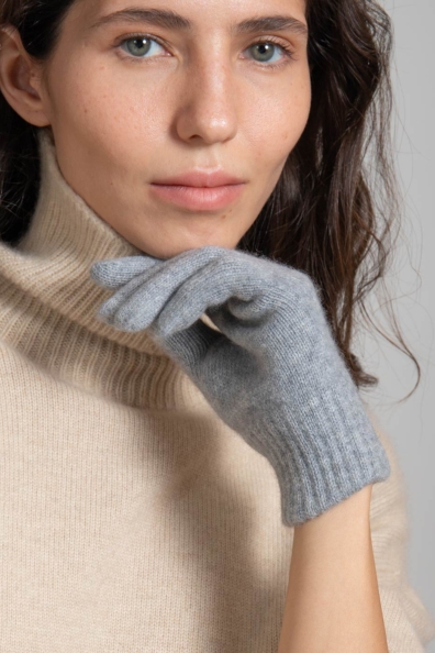 Перчатки кашемировые женские серые 106-7-17