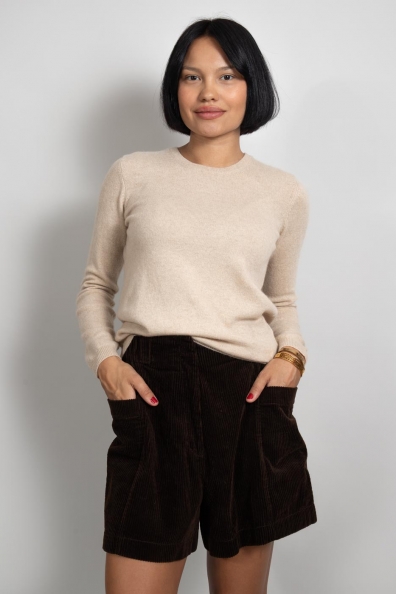 Кашемировый джемпер молочно-бежевый 705-6