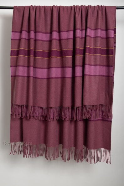 Кашемировый плед фиолетово-розовый 145х180 125-2