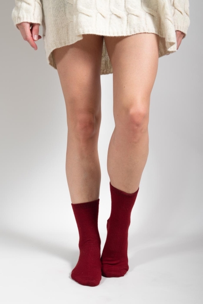 Носки хлопковые бордовые 1113-33