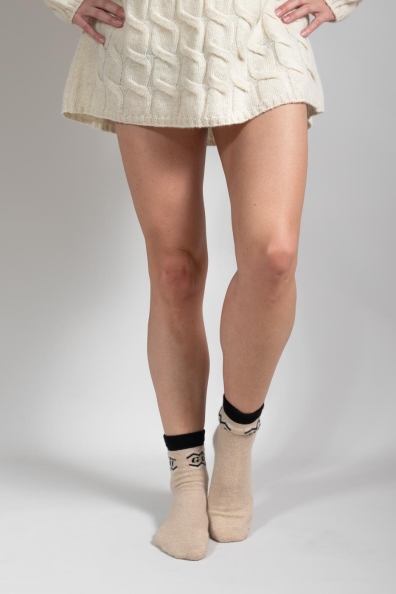 Носки из кашемира бежевые Gobi 112-8