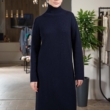 Платье кашемир темно-синее фото1