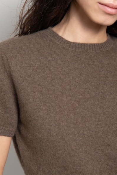 Джемпер шерстяной с коротким рукавом пух яка 1921-56MK