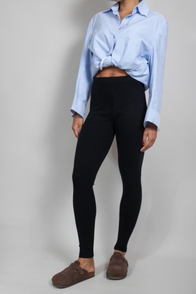 Леггинсы кашемировые черные 189-КН-4