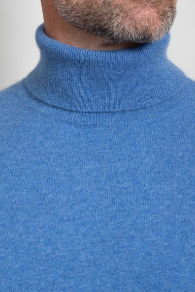 Свитер кашемировый мужской голубой 712-G-6