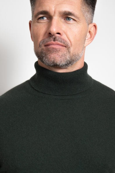 Свитер кашемировый мужской темно-зелёный 712-G-5