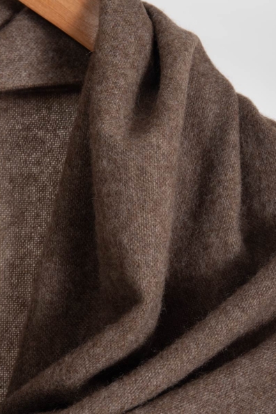 Палантин мужской чистошерстяной темно-бежевый 1131-2-19M