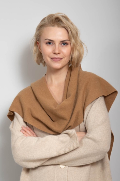 Шарф кашемировый цвет «кэмел» 760-59