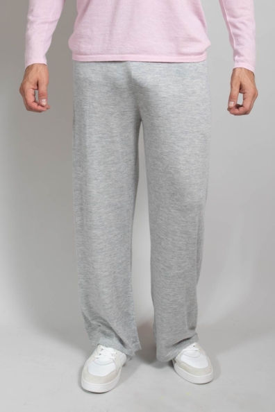 Брюки трикотажные кашемир-шёлк серые 728-GM-grey