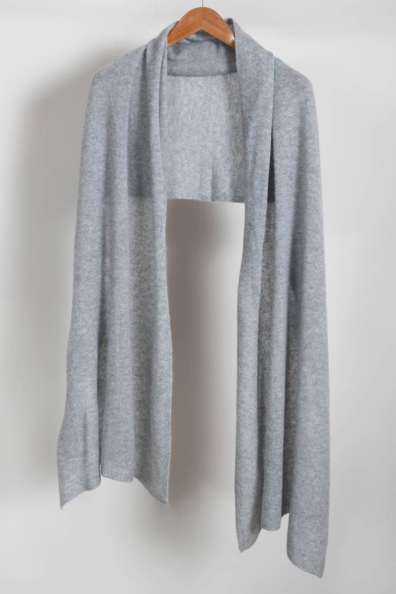 Палантин кашемировый серо-голубой 1141-4GL-3
