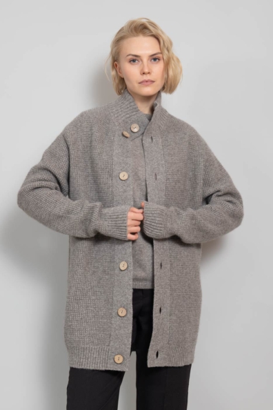 Теплый кардиган шерсть яка удлинённый 1911-53-MW