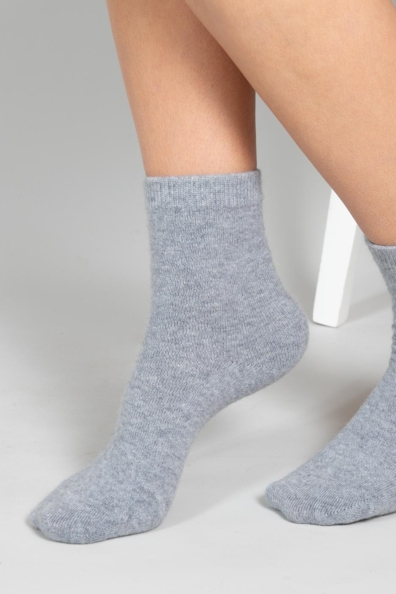 Носки из кашемира серо-голубые 112-9