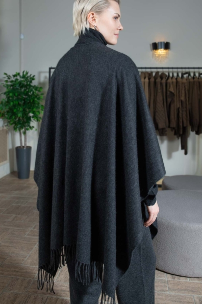 Пончо кашемир темный серый (графит) 780-3