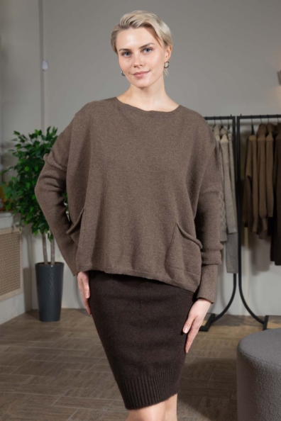 Джемпер женский пух яка с карманами 1921-10M