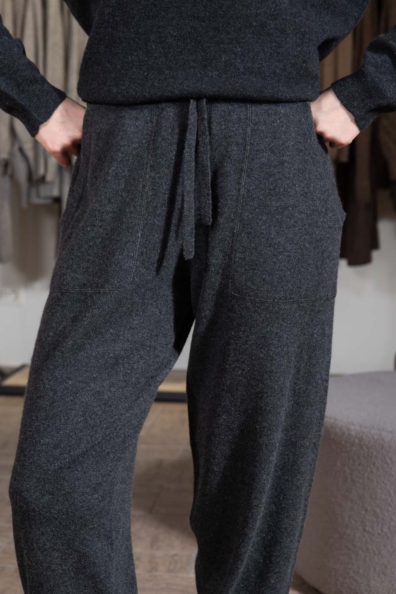 Кашемировые брюки темно-серые 186-M