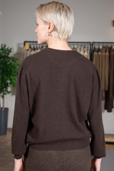 Коричневый женский джемпер пух яка 1911-21W-1