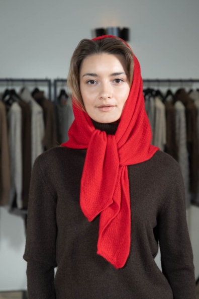 Косынка кашемир красная 760-ED-3