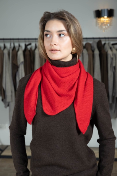 Косынка кашемир красная 760-ED-3