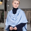 Голубой палантин кашемир фото4