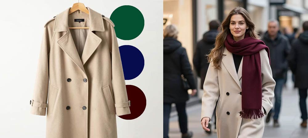 Шарфы для бежевого пальто