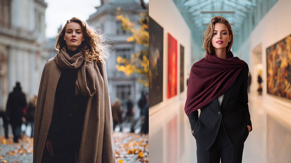 Отличия шарфа от палантина